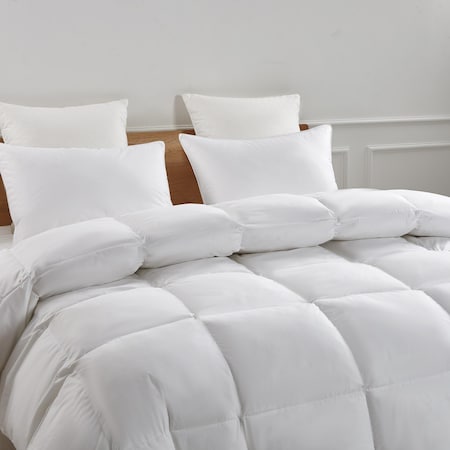 Blue Ridge Goose Down/Feather White Comforter, Light Warmth, King SE003023